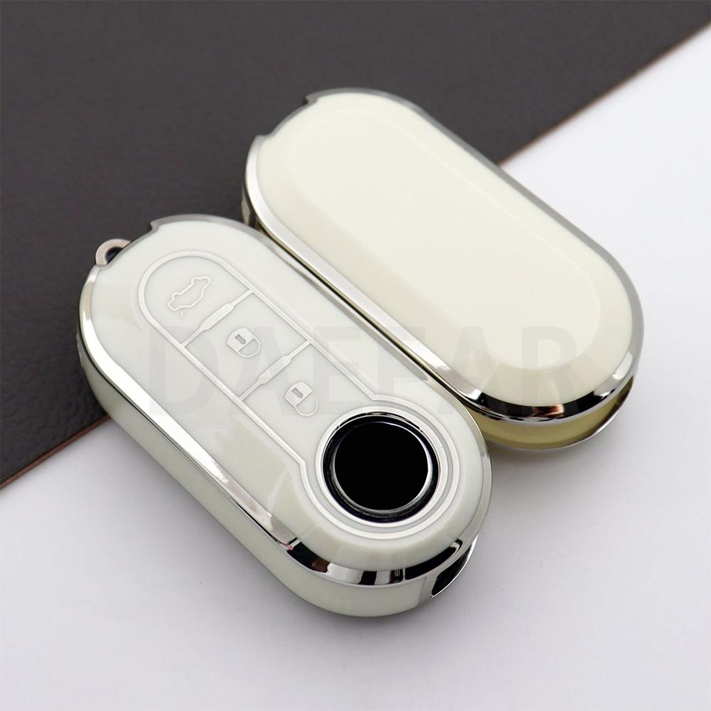 

Для Fiat 500 Ducato Panda 500L Punto Lancia Musa Для Citroen Jumper Для Peugeot TPU Чехол для ключа дистанционного управления автомобиля Оболочка Брелок Boxer