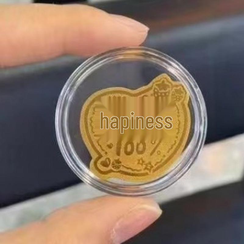 99.9% Pure Gold Phone Sticker - Shuibei Princess Style for Wealth & Prosperity