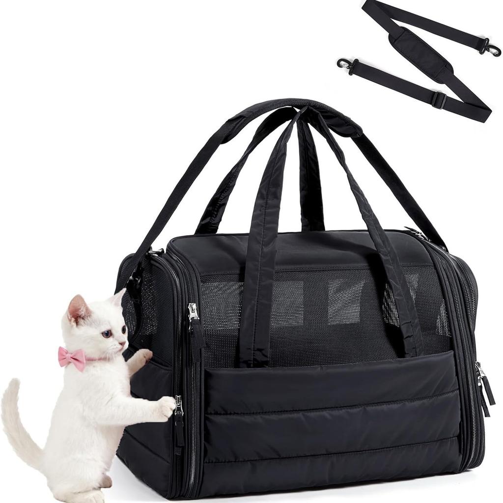Borsa Trasportino Morbida Pieghevole Traspirante per Gatti Cani Borsa da Viaggio Portatile Borsa a Mano per Gatti Cani Piccoli Passeggiate all'Aperto Escursionismo