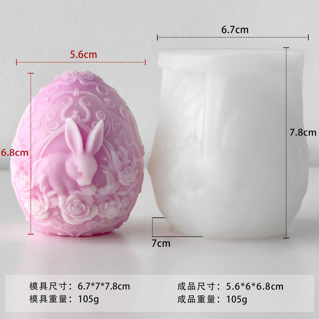 DIY Ouă de Iepuraș de Paște Mucegaiă Lumânare din Silicon 3D Reliefat Iepure Săpun Handmade Tencuială Rășină Ornamente Meșteșuguri Matrite Cadouri Decor