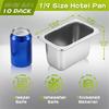 1/9 Size 4 Inch Deep Hotel Pans Anti Clogging Stainless Steel Steam Table Pans Commercial Metal Food Catering Trays