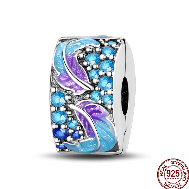 Colorful Zircon Copper Round Bead Silve Shiny Zircon Beads Suitable Fit Pan Original Bracelet Diy Jewelry Gift