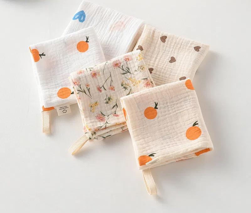 Śliniak dla niemowląt, Ręcznik muślinowy bawełniany dla noworodków, Ręcznik do odbijania dla niemowląt, Chusteczka dla dzieci, Mały kwadratowy ręcznik do mycia twarzy