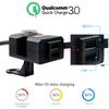 Motorcycle Electric Car USB Mobile Phone Charging Waterproof Switch Integrated Handle Bar Rearview Mirror, 9-32V