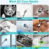 Multifunctional Wireless Electric Cleaning Brush with Digital Display, Voice Prompts, Long Handle, and IPX6 Waterproof.