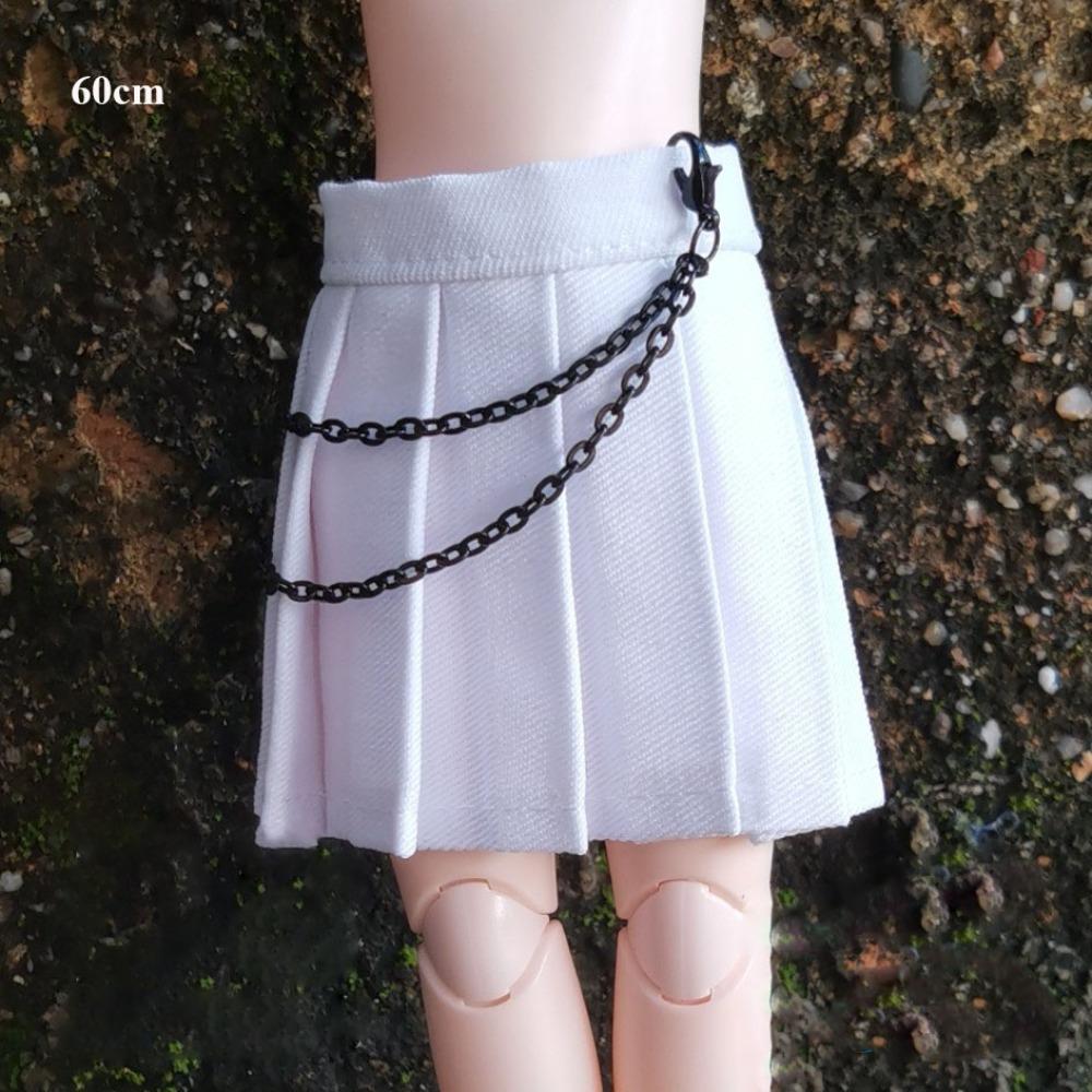 

Fashion Double Chain Skirt Black&White Doll Dresses for 1/3 1/4 1/6 BJD 30/45/60cm Dolls White 60cm Doll