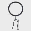 Black Shower Curtain Rod Hook with Roman Ring and Pin Hook Design