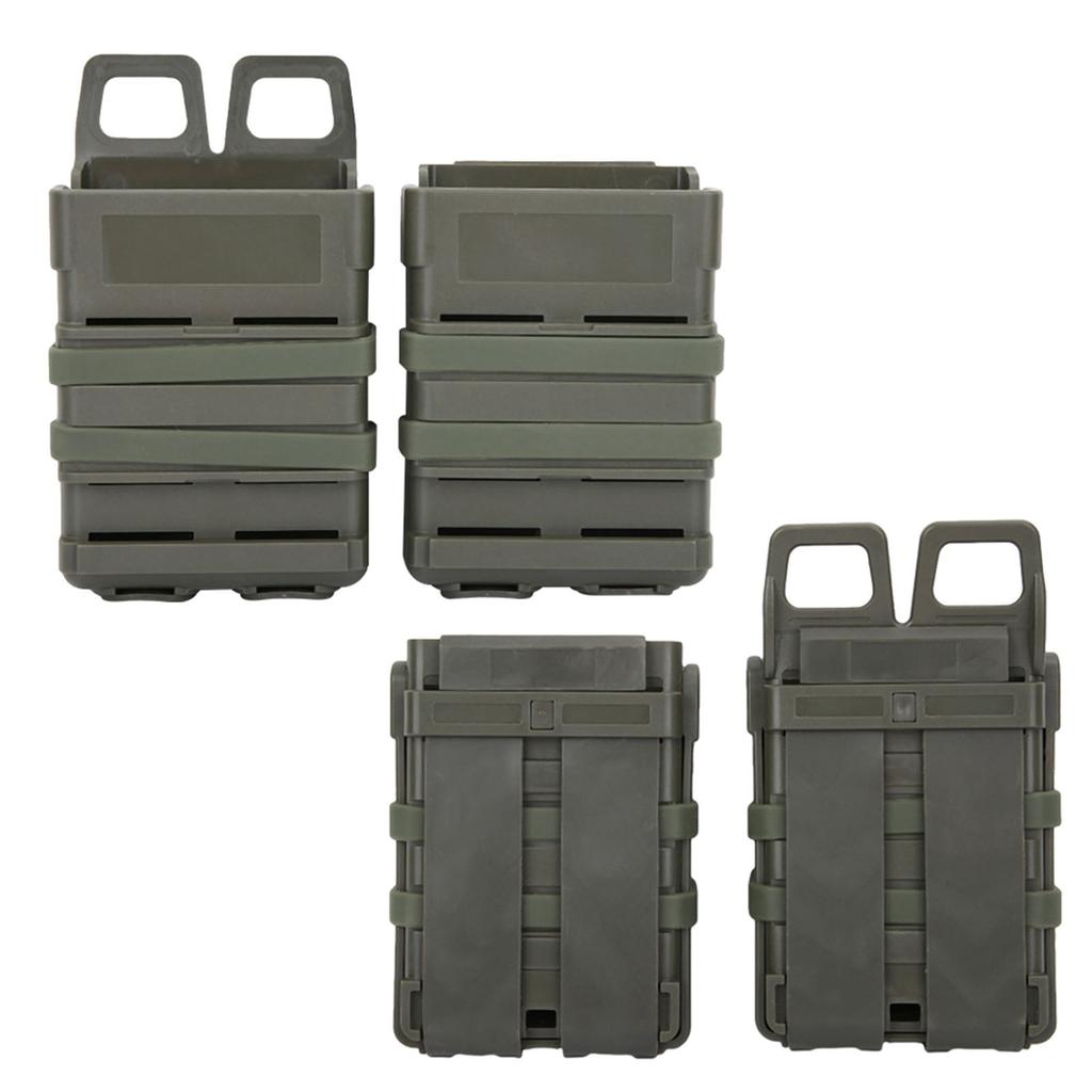 Portable Mag Fast Attach Pouch Molle System Module Double Ammo Holder Carrier Army Green