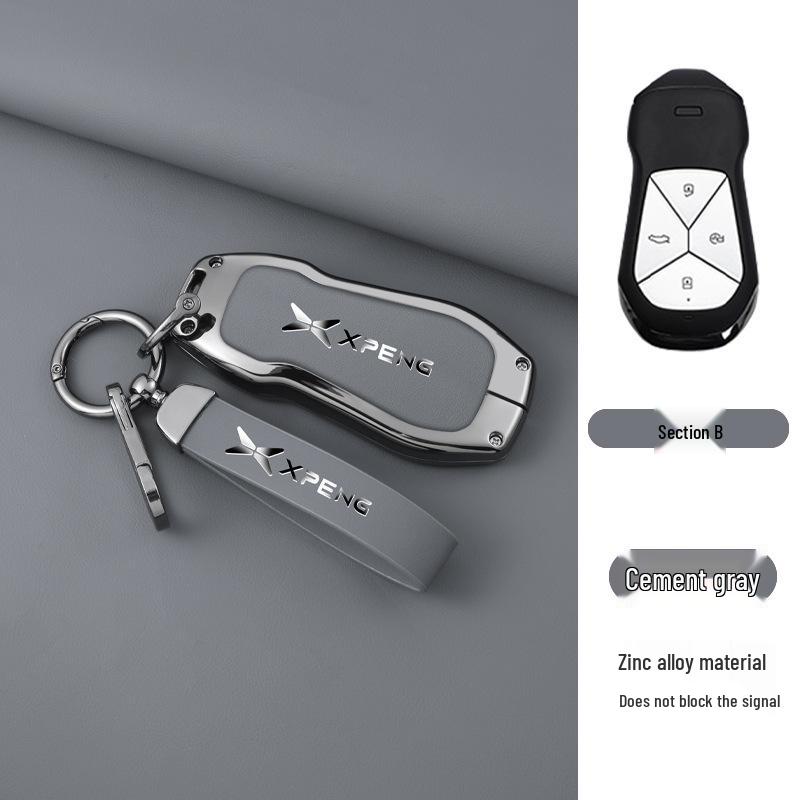 XPeng P7/P5/G3/G3i/G9 Key Case with Buckle & Rope - 2022 Model Car Key Shell Modification