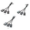3 In 1 USB Splitter Cable, USB Power Splitter 1 Male To 3 Female USB 2.0 Adapter 1 To 3 USB Splitter USB Extension Cable