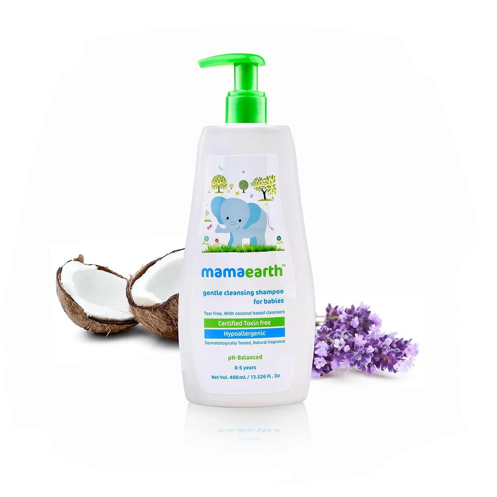 Mamaearth Baby Shampoo 400ml With Coconut Jojoba Aloe Calendula | Gentle Tear-Free Hair Cleanser For Soft Nourished Scalp