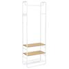 VASAGLE Wooden Clothes Shoe Coat Easy 41kg Load Coat 58cm Wide X 28cm Deep X 181cm HSR81WN Rack, Sturdy, Slim, Rack, Hanger, Stylish, Space-Saving,