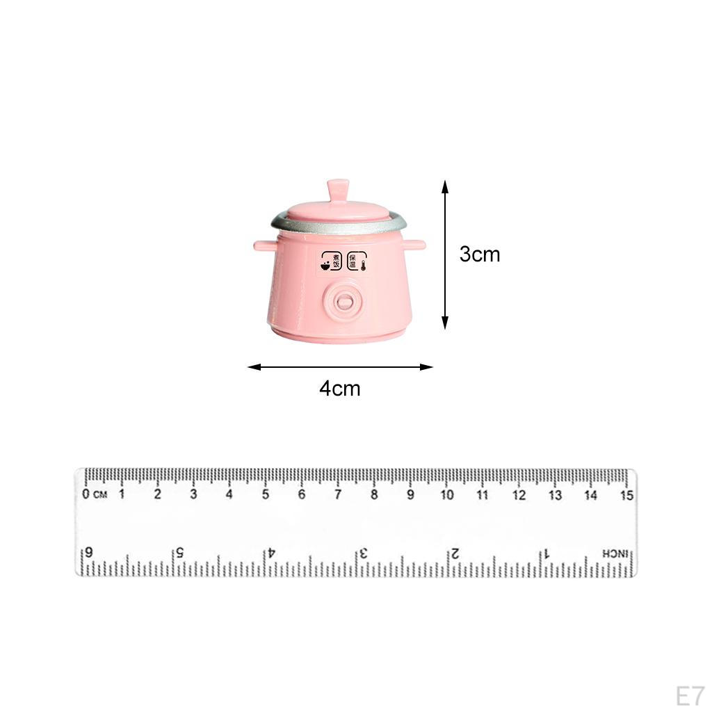 1: 8 1:1 Crafts Dollhouse Cookware Model Miniature Rice Cooker Toys for Children Gift