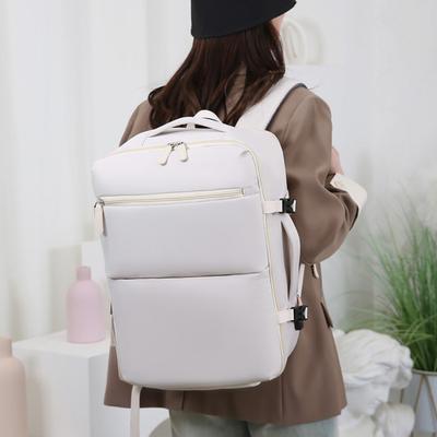 Erweiterbarer Reiserucksack Damen Herren Laptop-Rucksack mit USB-Ladeanschluss Fluggesellschaft zugelassener Rucksack mit Diebstahlschutzfach Schuhfach