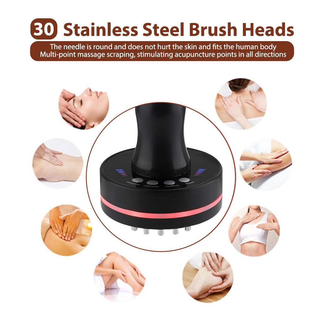 Electric Meridian Brush Gua Sha Body Massager Microcurrent Hot Compress Scraping Lymphatic Drainage Machine Fat Burner