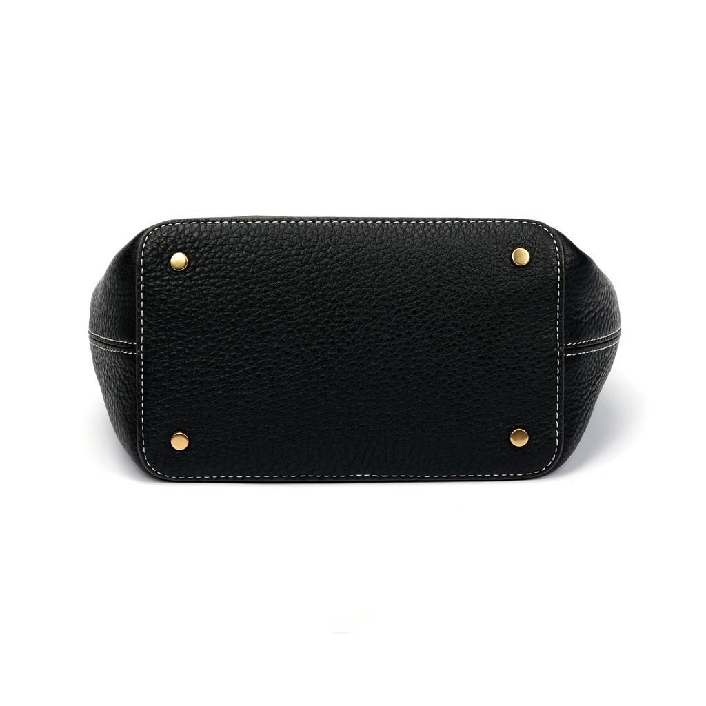 Tory Burch Felix Metal Logo Adjustable Shoulder Strap Leather Crossbody Bag Women Bags Black Brown 144028-001