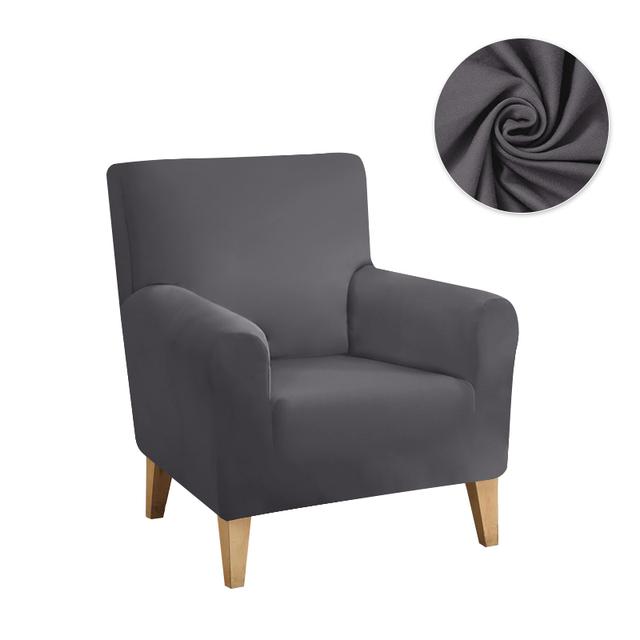 Wasserdichter Stoff-Einzelsofabezug, karierte Elastizität, Anti-Rutsch-Bezüge für Sessel, Einzelstuhlbezug für Zuhause und Wohnzimmer