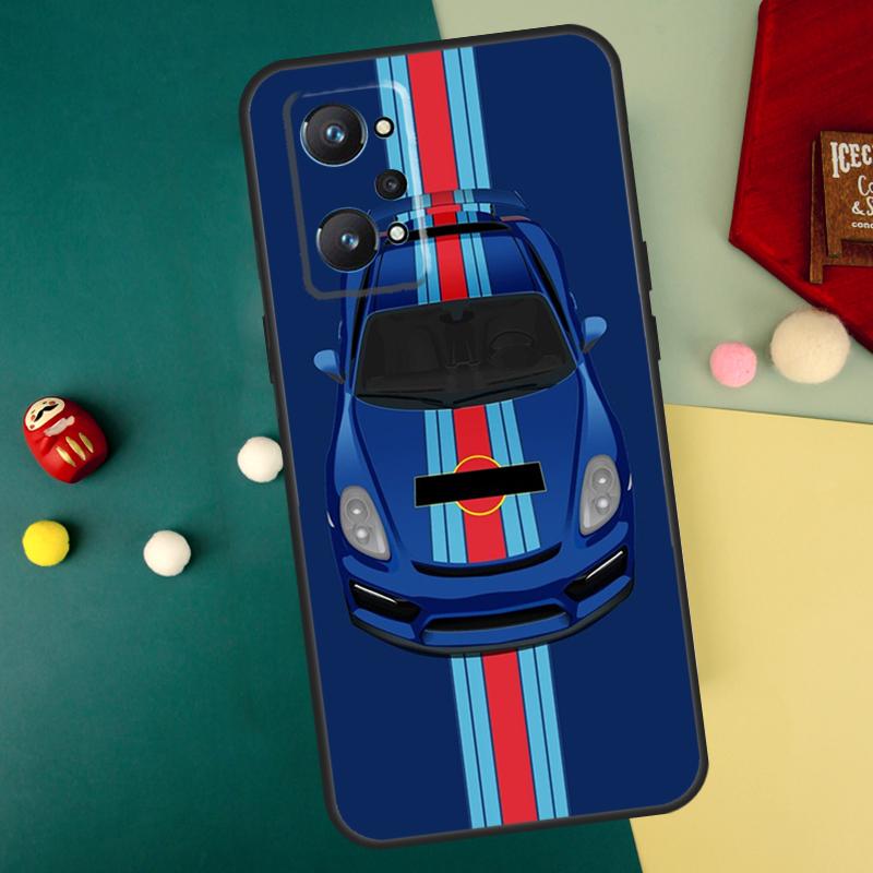 Rennstreifen Rennfahrer Auto Für Realme GT Neo5 GT3 GT5 9 10 11 12 Pro Plus C25s C21Y C30 C33 C35 C51 C53 C55 C31 Hülle