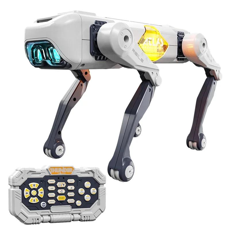AI Smart Robotic Dog ATLAS Remote Control Voice APP Control Bionic Interactive Robot Dog Toy with Sing Dance Light for Kids Gift