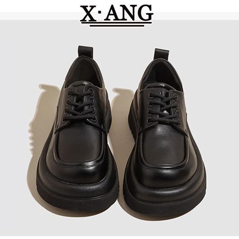 Leather lace-up small leather shoes spring and summer new Mary Jane women's shoes single shoes