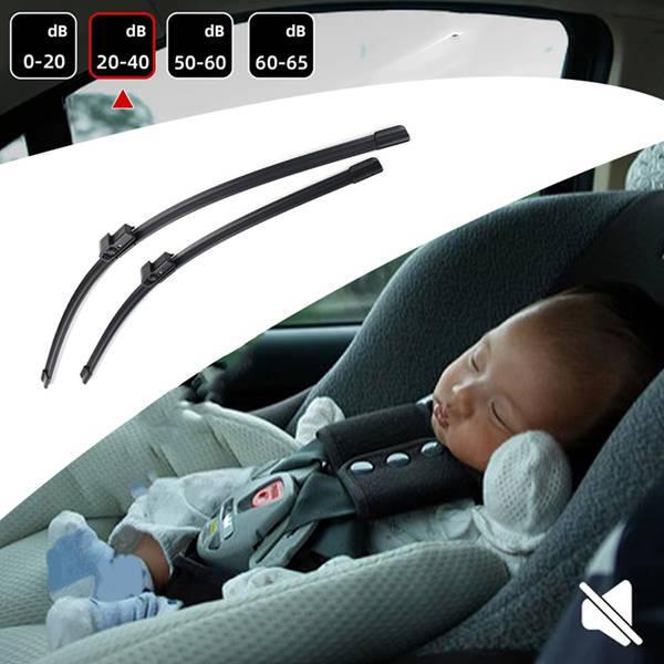 Black Rubber Car Wiper Blade Set for Bao - Car Accessories