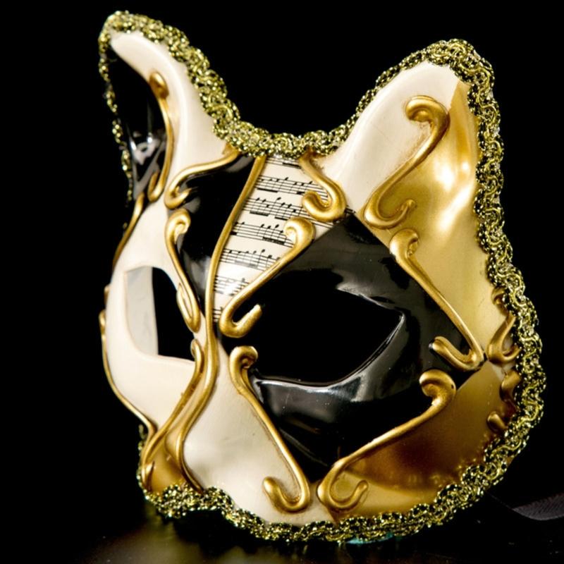 Mysterious Venetians Kitty Mask for Costume Parties and Stage Performances Mardi Gras Masquerades Cats Mask Accessory