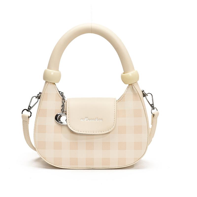 

Fashion niche underarm bag women s 2025 summer new plaid shoulder bag foreign commuter messenger bag