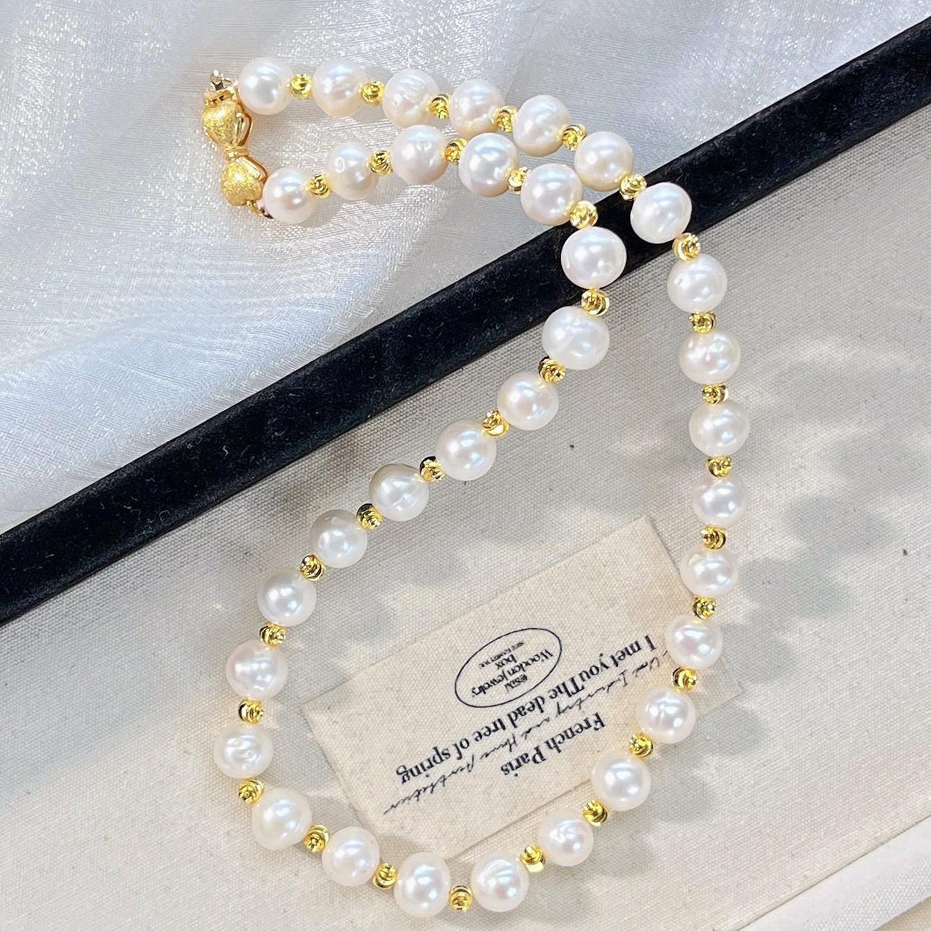High Quality Natural Freshwater Pearl Collarbone Chain Necklace