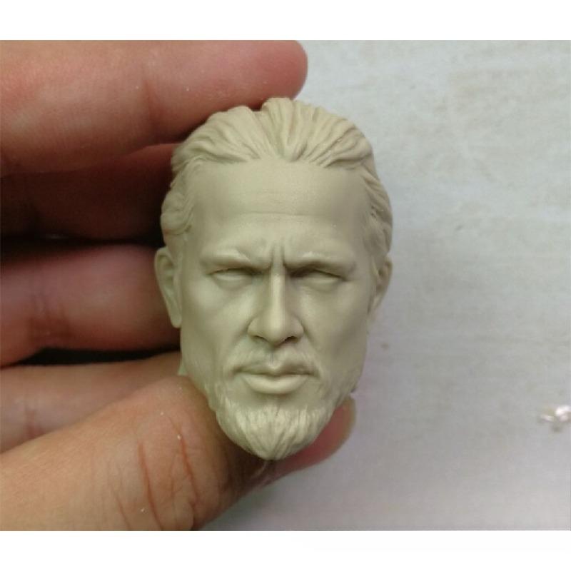 

1/6 Scale Charlie Hunnam Head Sculpt PVC Male Head Carving Model Fit 12 inch Soldier Action Figure Body белый