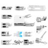 15pcs Professional Presser Foot Kit Alloy Universal Sewing Machine Presser Foot Plastic Case Multiple Functions