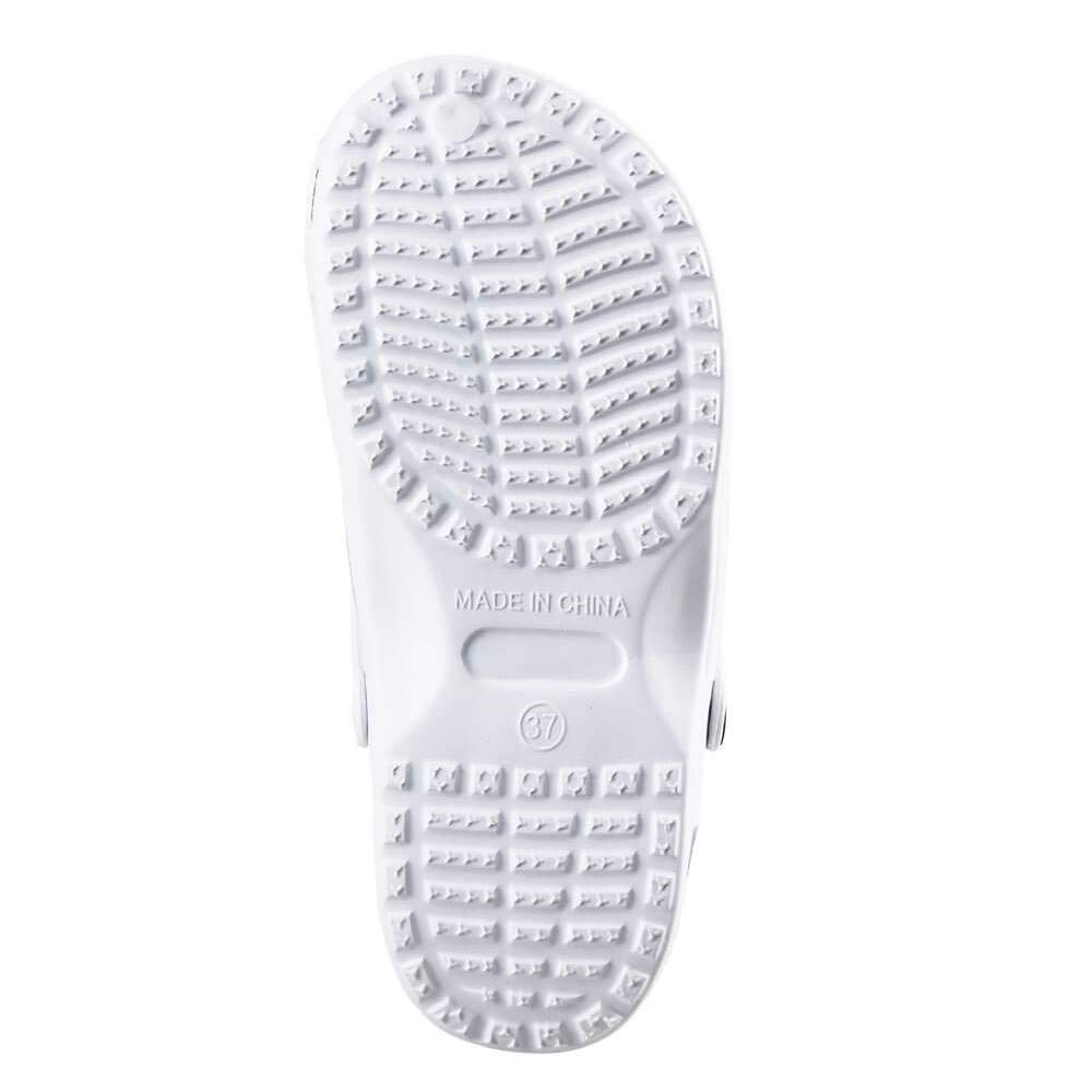 Krippe EVA Neu Leichtgewicht Krankenschwester Weite Größe L 9373301A Schuhe, Clogs, Medizinisch/Pflege, Sandalen, 3E, 2-Wege, (39), Weiß,