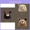 Süßer Bär Strickmütze Damen Winter Cartoon Warm Unisex Beanie Japanisch Handgemacht