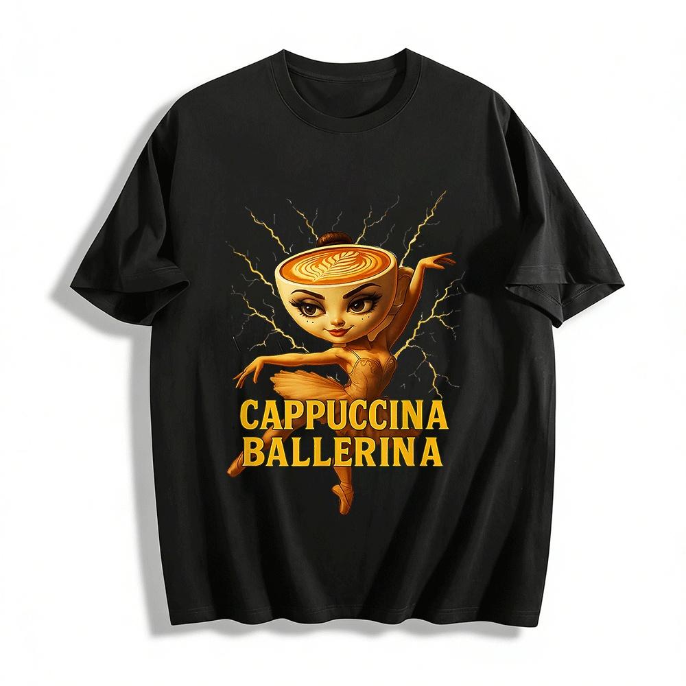 

Cappuccina Ballerina Fun Print Casual Top Pure cotton T-shirt XXS
