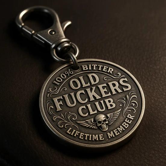 Old F*ckers Club Coin Funny Still Kicking Lifetime Member Coin No Rules No Filters Challenge Coin Adults Collectible Retirement Birthday Gag Gift for
