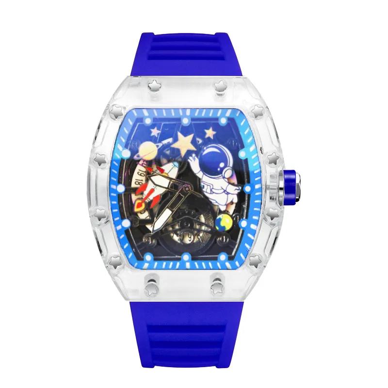 Luxury Skeleton Quartz Watch Men Top Brand Steel Fashion Classic Watch Waterproof Male Astronaut Dial Clock Relogio Masculino