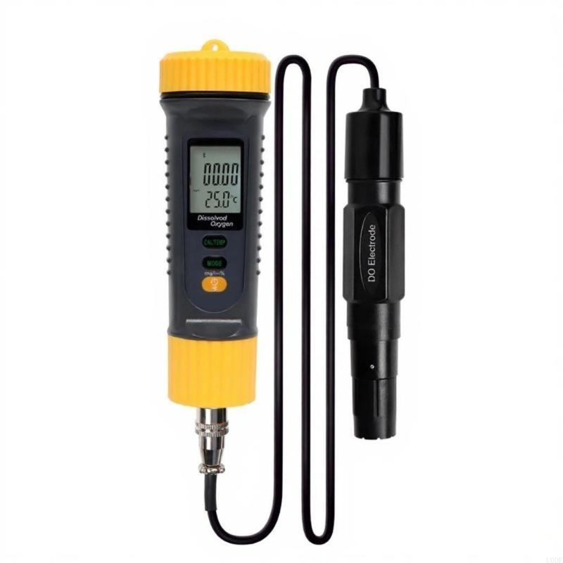   Lightweight Dissolved Oxygen Meter Water Quality Tester Temperature Compensation USB Data Transfer LCD Display for Home