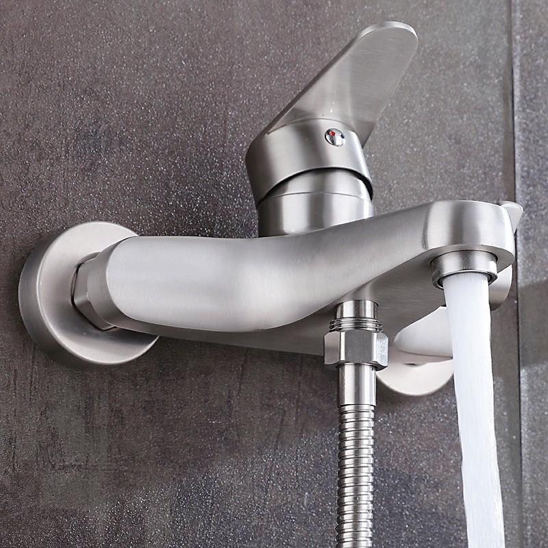 Household Stainless Steel Shower Faucet Ceramic Valve Core Bathtub Faucet Bathroom Hot And Cold Mixing Valve Faucet
