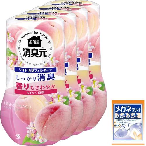 

Room Deodorizer [Bulk Purchase] Freshly Picked White Peach Air Freshener, Room Use, 400ml x 4 (Bonus Gift Included) Kobayashi Pharmaceutical [.co.jp E