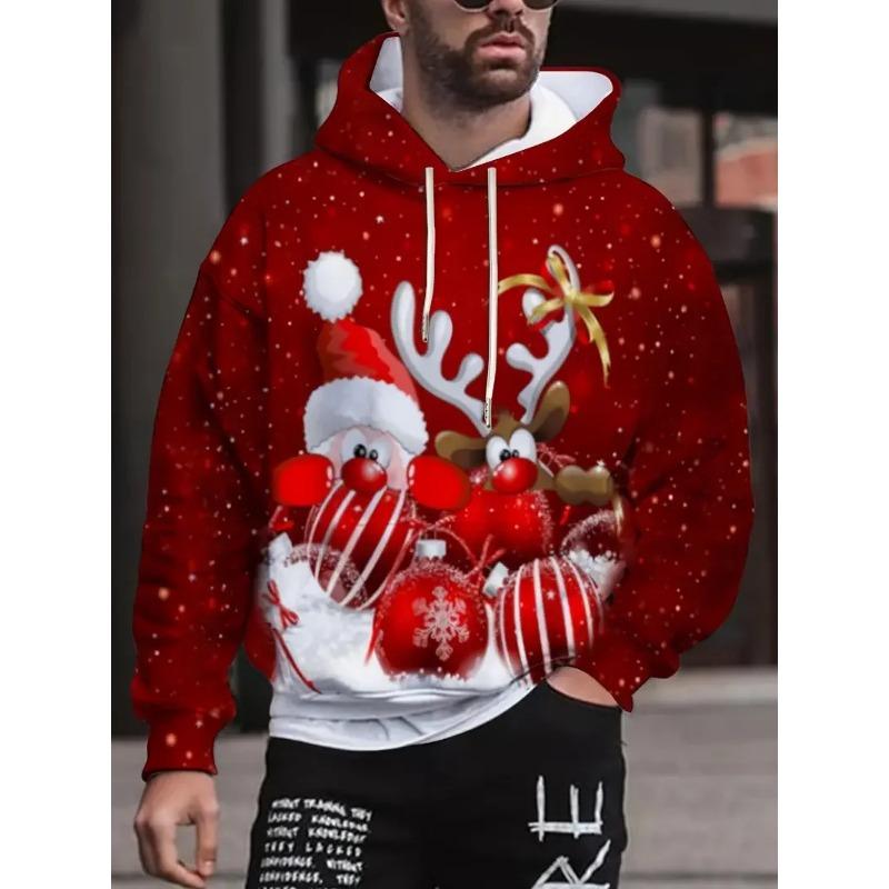 Christmas Party Graphic Hoodie 3D Print Spring Autumn Fashion Leisure Versatile Streetwear Men's Women's Y2K Christmas Hoodies