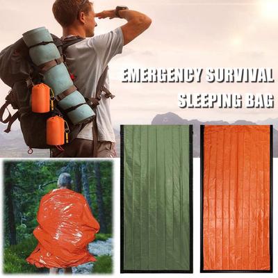 Portable Waterproof Emergency Survival Sleeping Bag Outdoor Edc Camping Gear Thermal Sack First Aid Rescue Kit Mylar Blanket