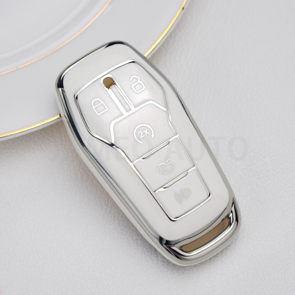 

For Ford Fusion F-150 Edge Explorer Mustang Lincoln Mkz Mkc Platinum F150 Lariat 5 Buttons Tpu Car Remote Key Case Cover