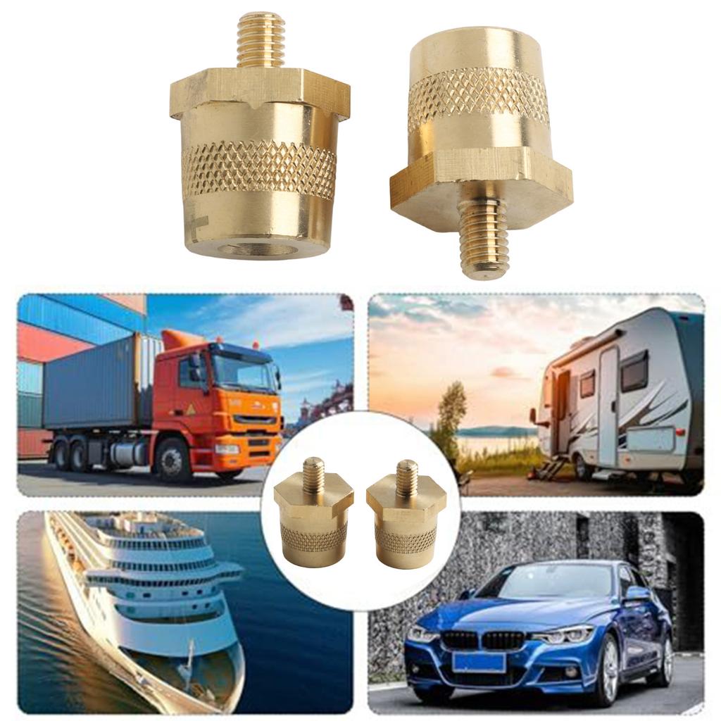 Battery Connection Brass Adapter Battery Repair Battery Replacement Easy Installation Design Rust-Proof Design For Yachts