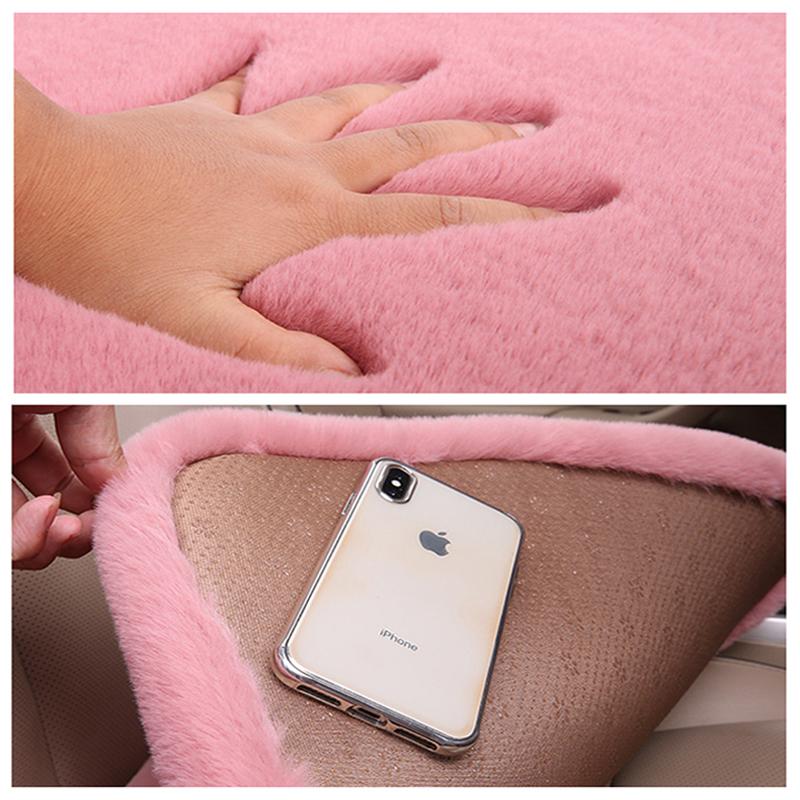 Winter Warm Car Cushion Faux Rabbit Fur Car Cloak Non-Slip Universal Auto Seat Cover The New Soft Comfortable Car