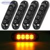 4Pcs 12V / 24V LED Side Marker Lights Car External Lights Warning Tail Light Auto Trailer Truck Lorry Lamps White Front Marker