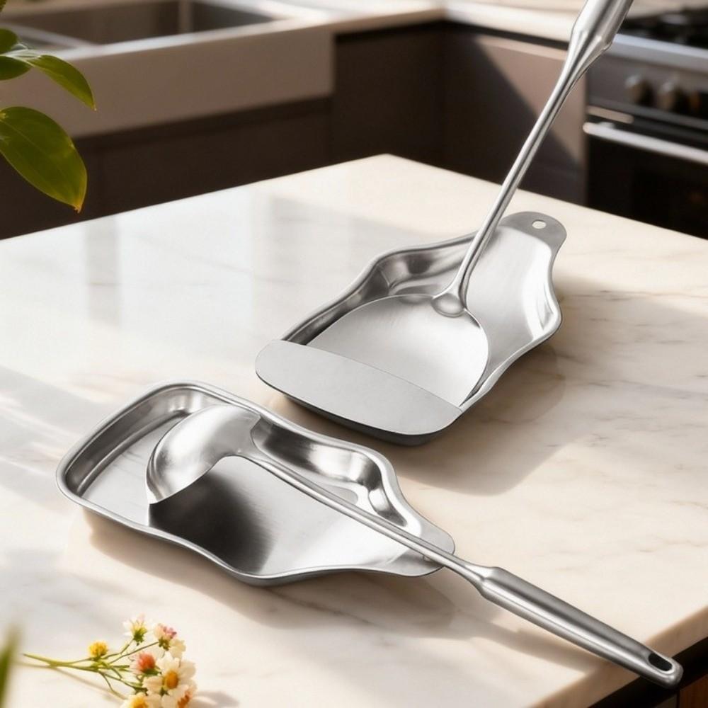 Stainless Steel Utensil Stand Stable Base Spoon Rest Nut Dishes Fruits Plates  Tableware Storage