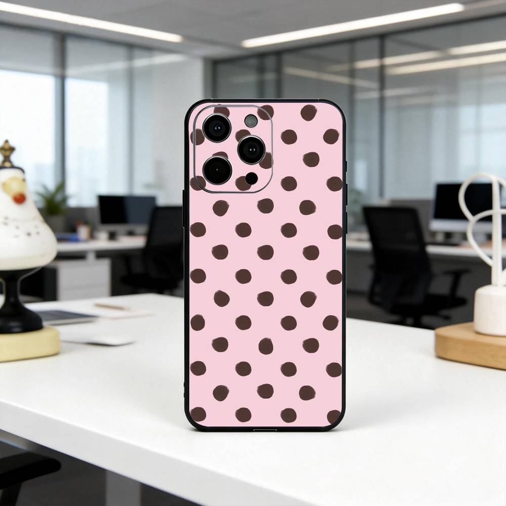 DOT P-Polka Muster Handyhülle Für iPhone 17, 16,15,14,13,12,11 Plus,Pro Max, Andere Weiche Schwarze Abdeckung