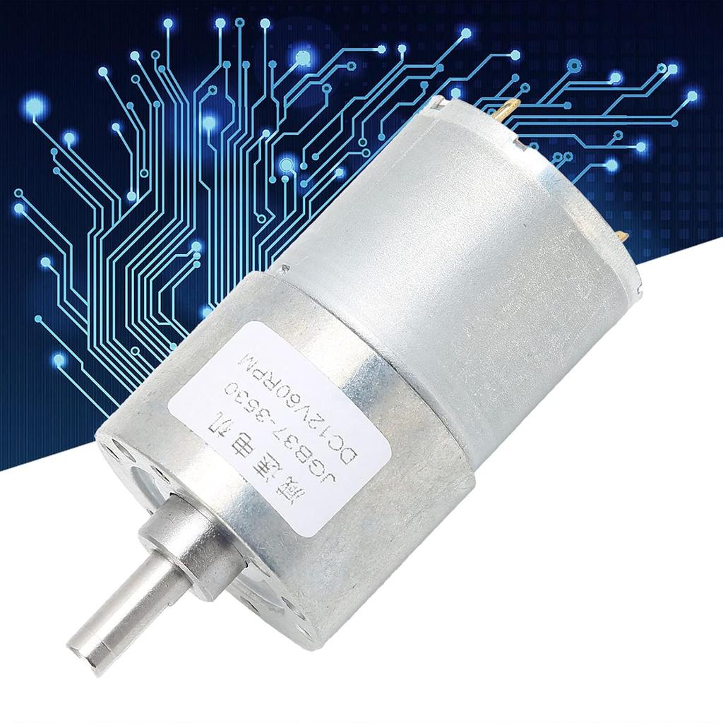 JGB37 3530 Gear Motor,Couplings Set Screw Self Locking Wear- Turbine Reducer Shaft for Door Opener DC12V 80RPM