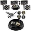 Xd168-30b Limited Edition Black Warrior Alloy Spinning Top Duel Set For Kids