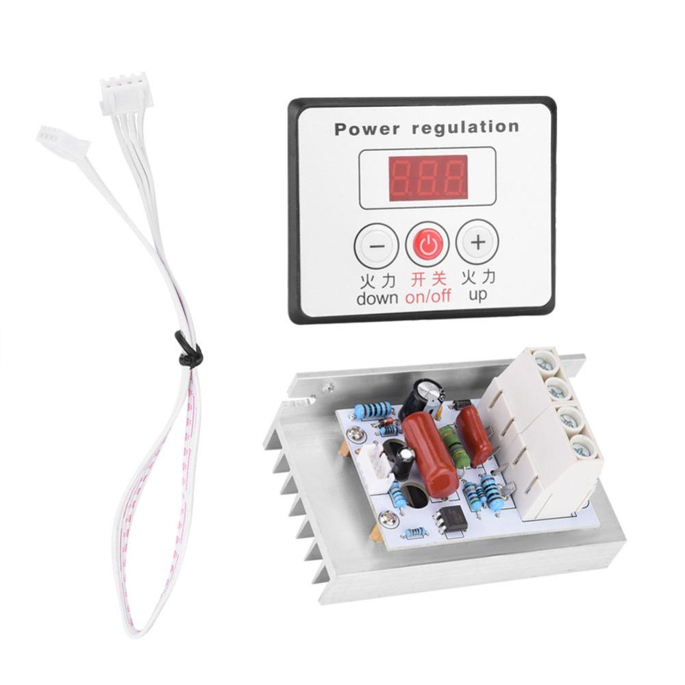 10000W SCR Voltage Regulator AC 220V 80A Adjustable Speed Controller Digital Easy Installation Thermostat Module Electric Motor