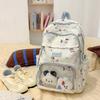 New high-value backpack female cute transparent dachshund dog backpack large-capacity casual schoolbag female
